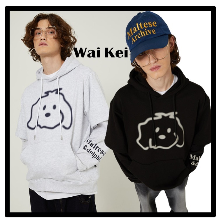 ★送料・関税込★Wai Kei★Maltese logo layered hoodie★