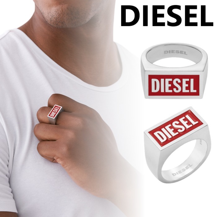 国内直営**DIESEL** ロゴ入り ジュエリー リング Giftにも♪