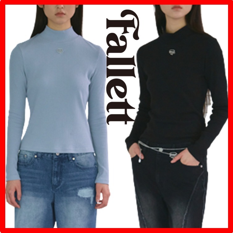 ☆韓国の人気☆【FALLETT】☆High neck long sleeve to.p☆