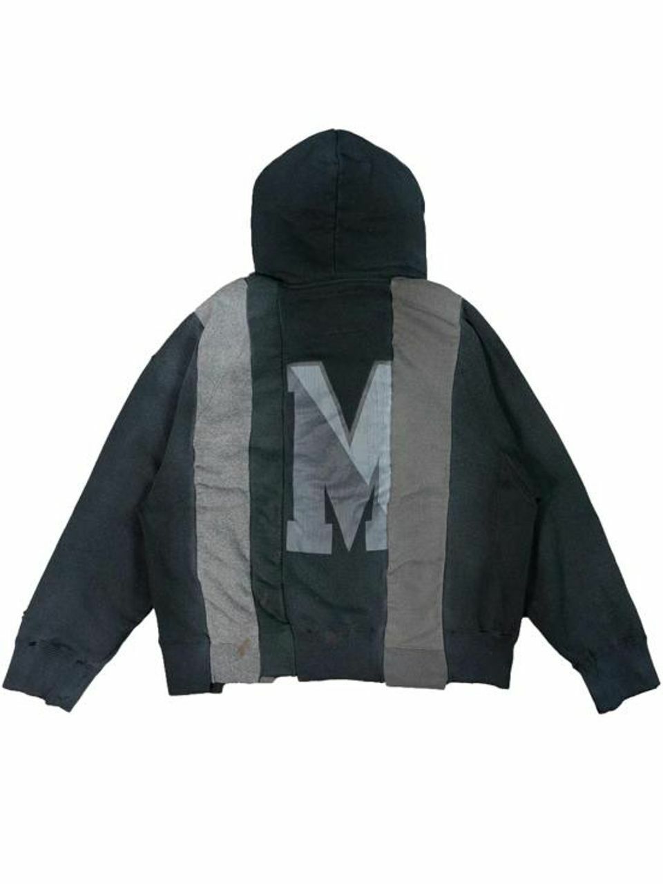 《MIHARA YASUHIRO》 A10HD581 BLACK マルチパネルフードTシャツ