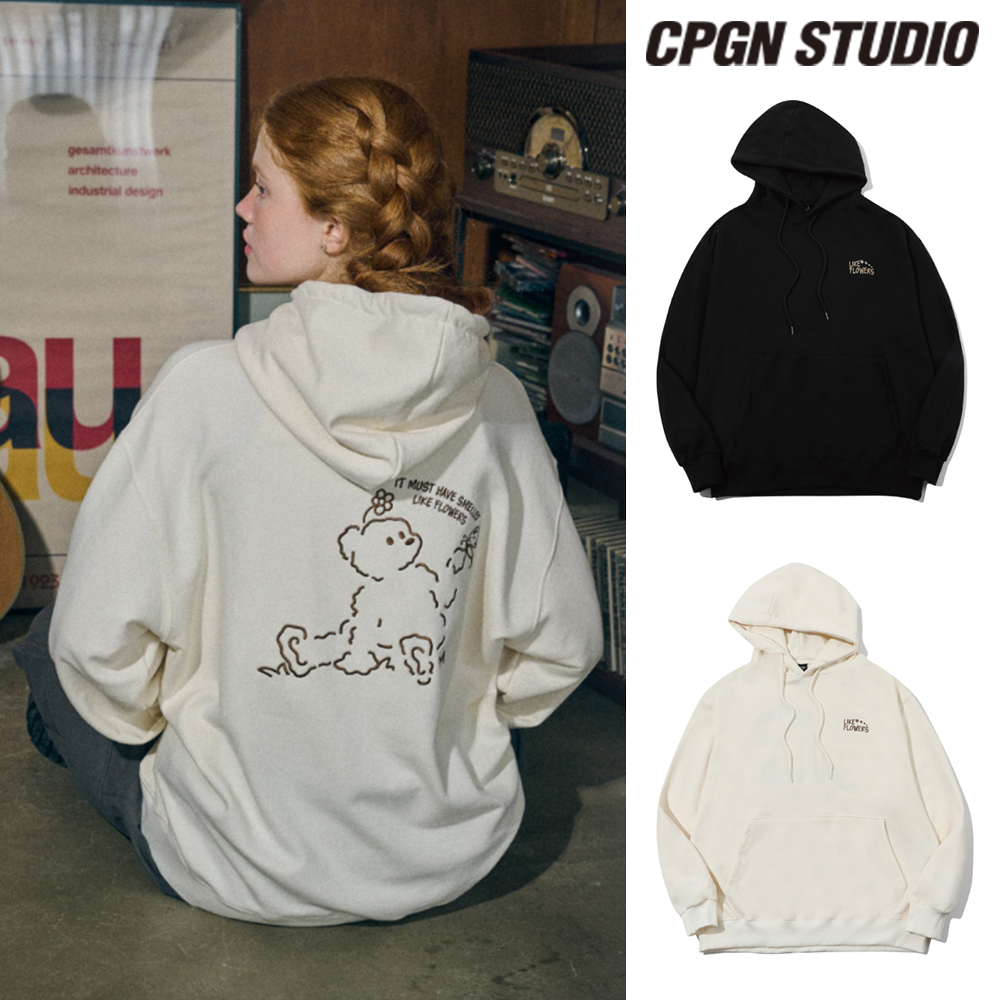 【CPGN STUDIO】23FW★ Like Flowers BEAR Embroidery Hoodie