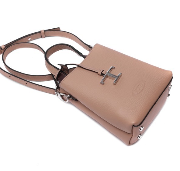 追跡あり★TODS★Tタイムレス レザーカメラバッグ Woman ブラウン T タイムレス レザー カメラ バッグ ミニ