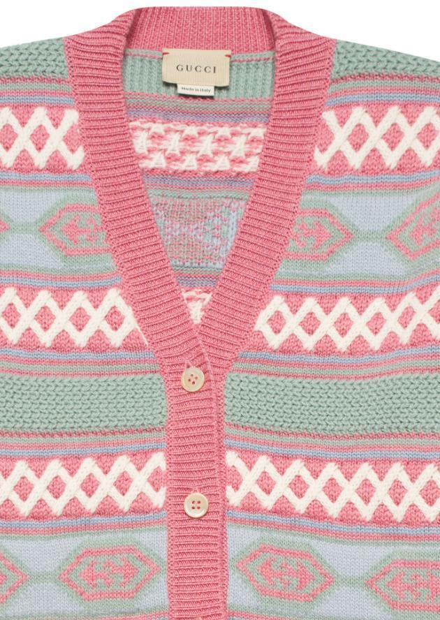 GUCCI キッズ用サイズ4(110/56) ロゴジャガードニット