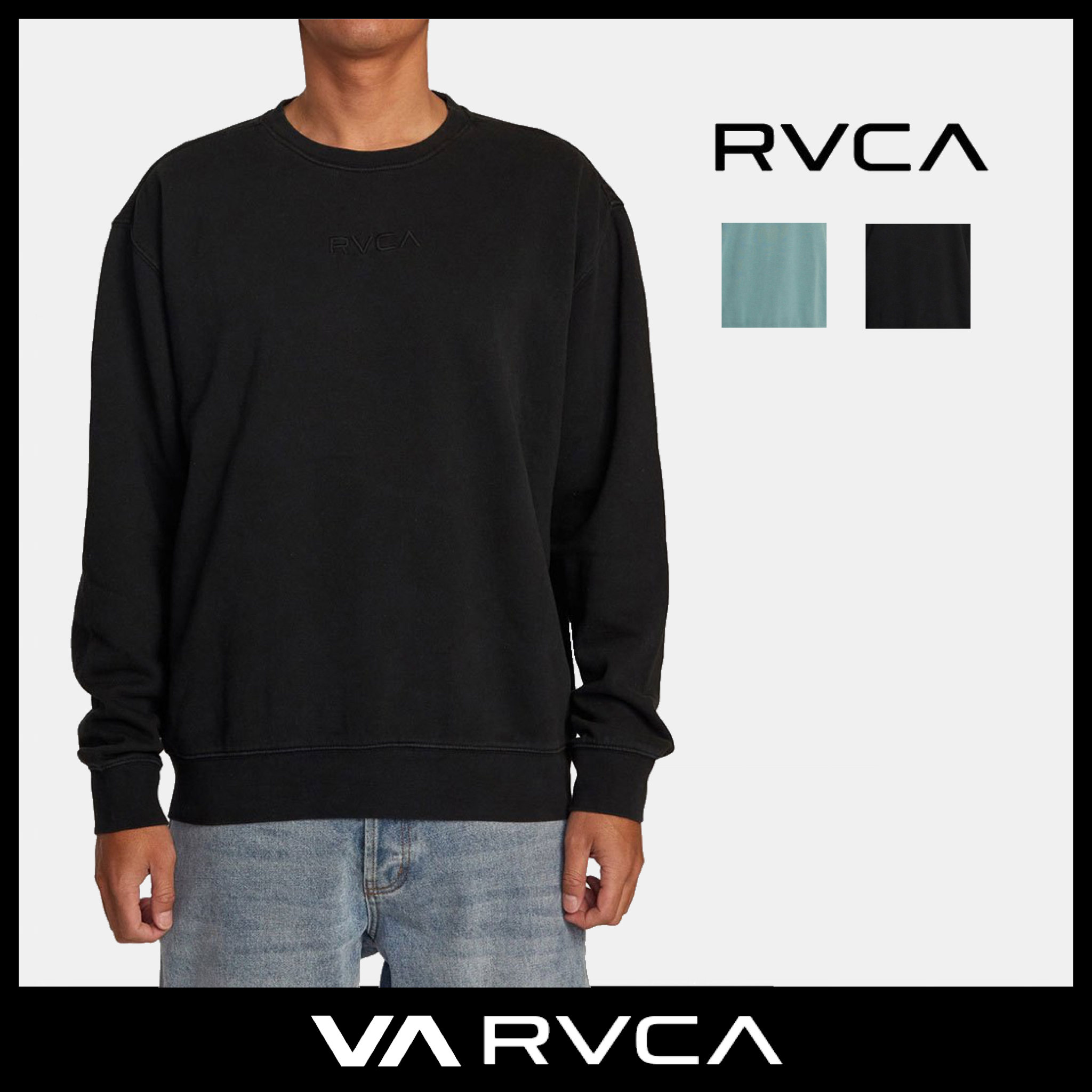 【RVCA】2カラー ロゴ スウェット トレーナー / 送料無料