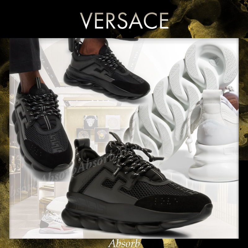 【23AW NEW】VERSACE_men/ Chain Reaction Caged スニーカー/2色