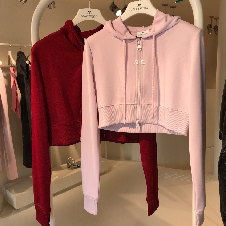 パリ直営店買付!【COURREGES】ジップアップフード付きジャンパー