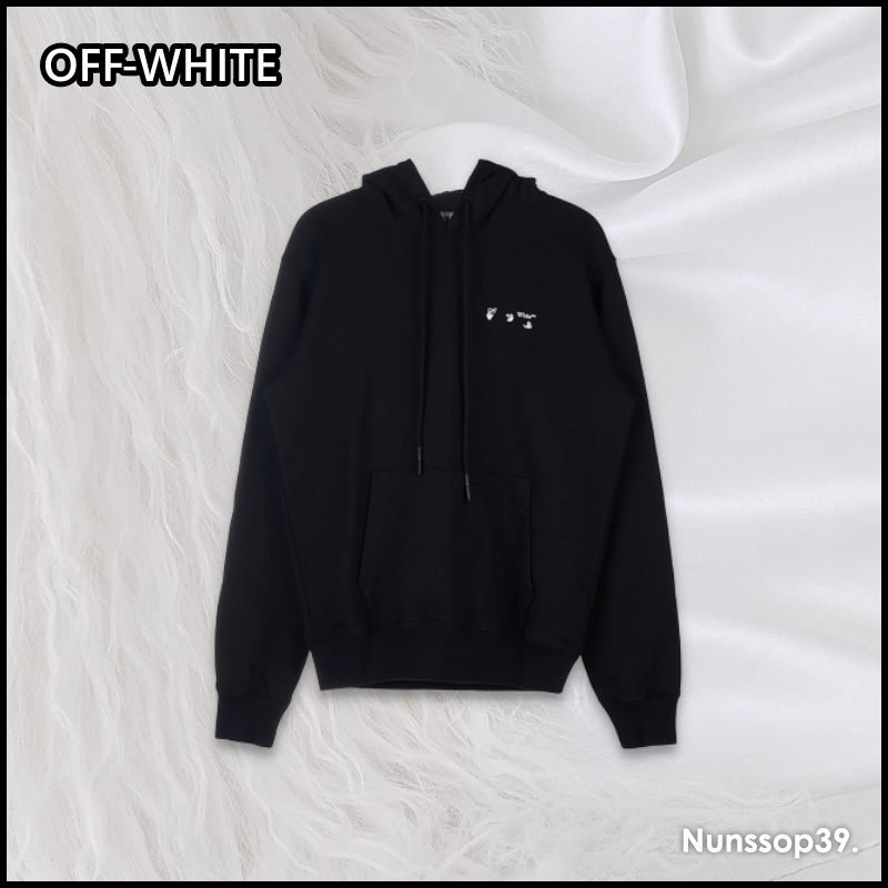 《OFF-WHITE》 OMBB097C99FLE011 1001 HAND OFF フードTシャツ