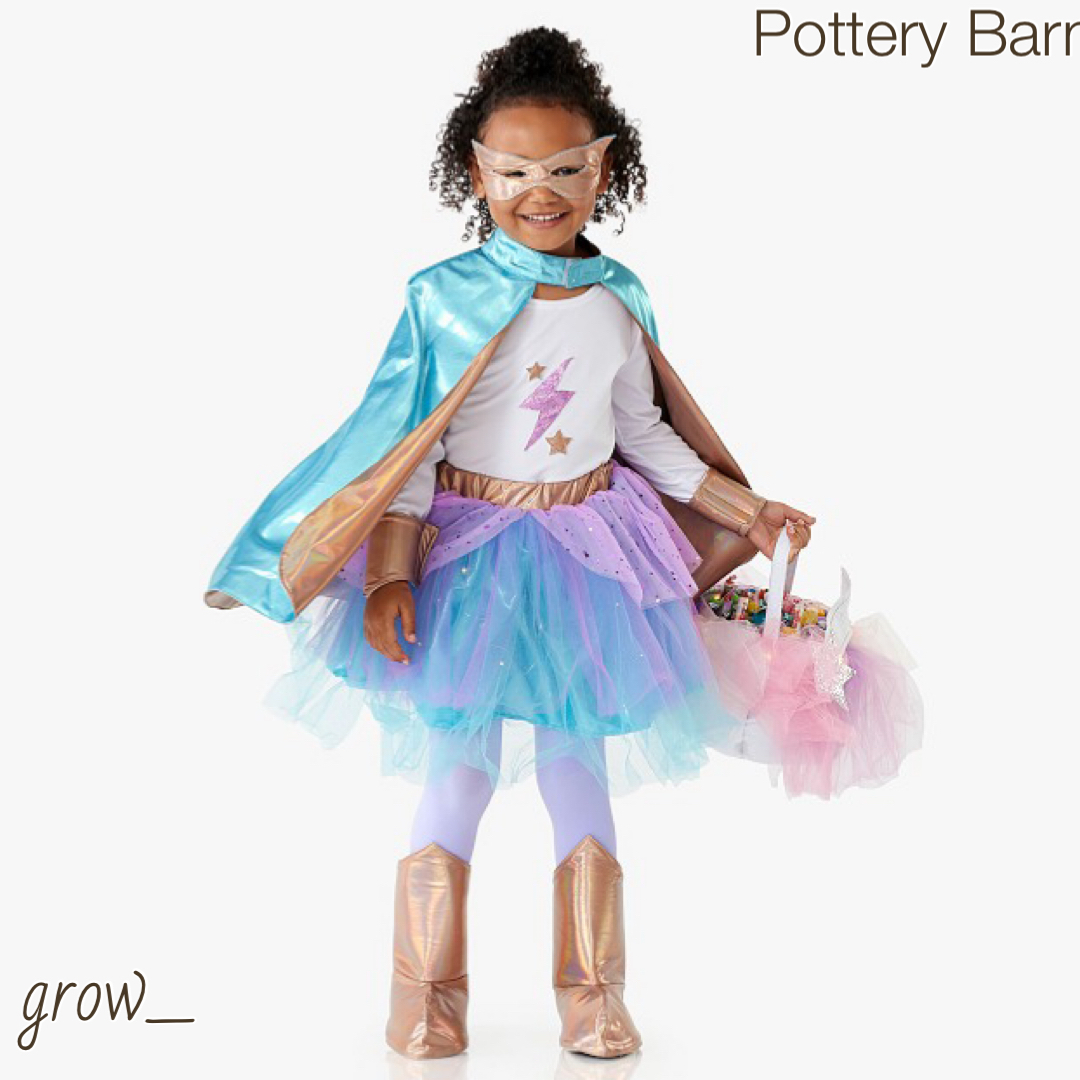 Pottery Barn 光る スーパーヒーローガール コスチューム 送関込