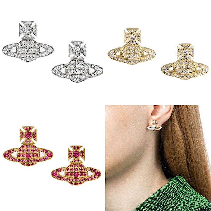 ★vivienne westwood★Carmela バスリリーフ オーブロゴ ピアス