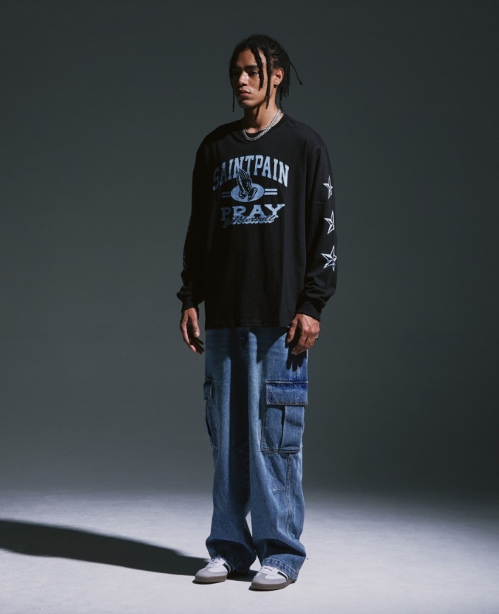 ★韓国の人気★【SAINTPAIN】★SP SAINT CLUB LONG SLEEV.E★ ☆韓国の人気☆【SAINTPAIN】☆SP PRAY HANDS LONG SLEEV.E