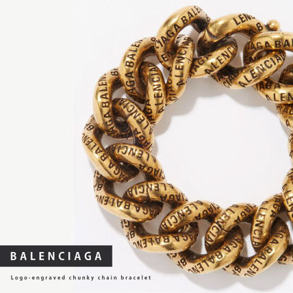 BALENCIAGA Bracelets Casual Style Unisex Street Style Chain Party Style Brass