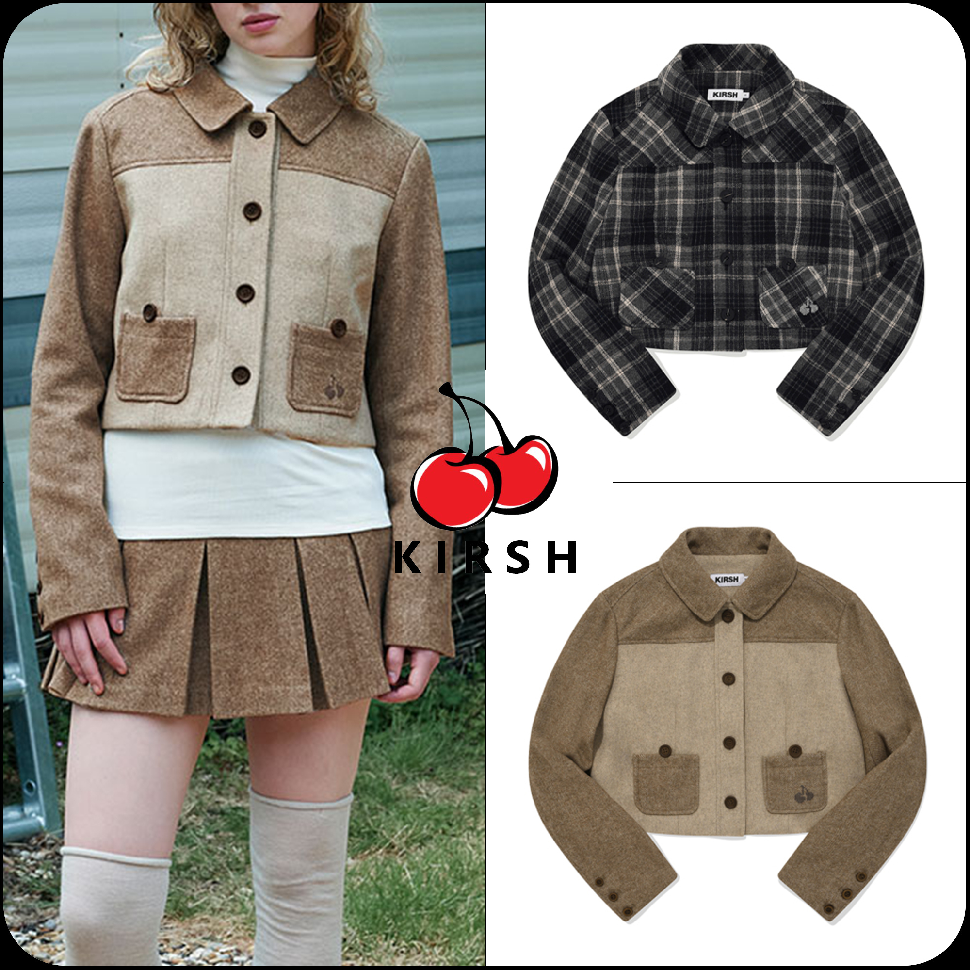 [ KIRSH ]★CHERRY BUTTON POINT TAILER JACKET