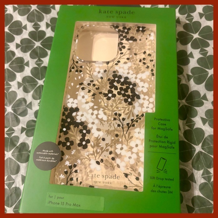 【kate spade】iPhone15ProMaxケース マルチフローラル MagSafe