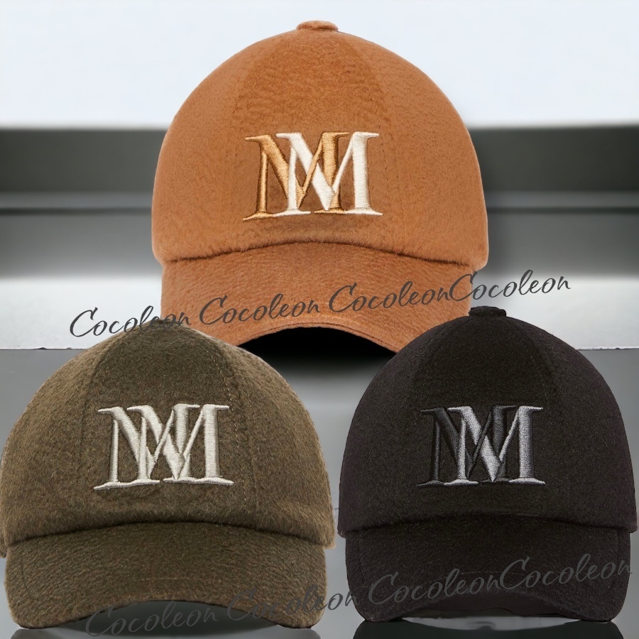 人気【MAXMARA】Cappello da baseball in cammello 3色 ハット