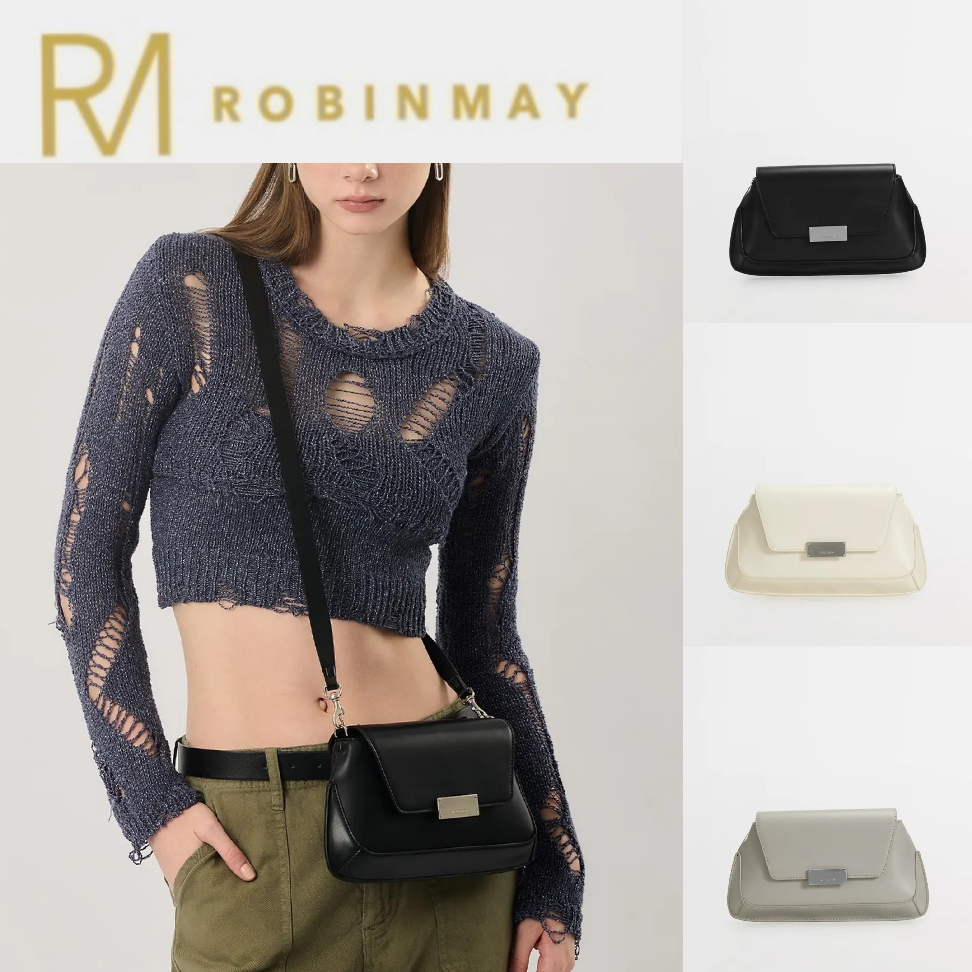 ROBINMAY◆2way ショルダーバッグ 銀月茉花肩背包 WB088◆送料込