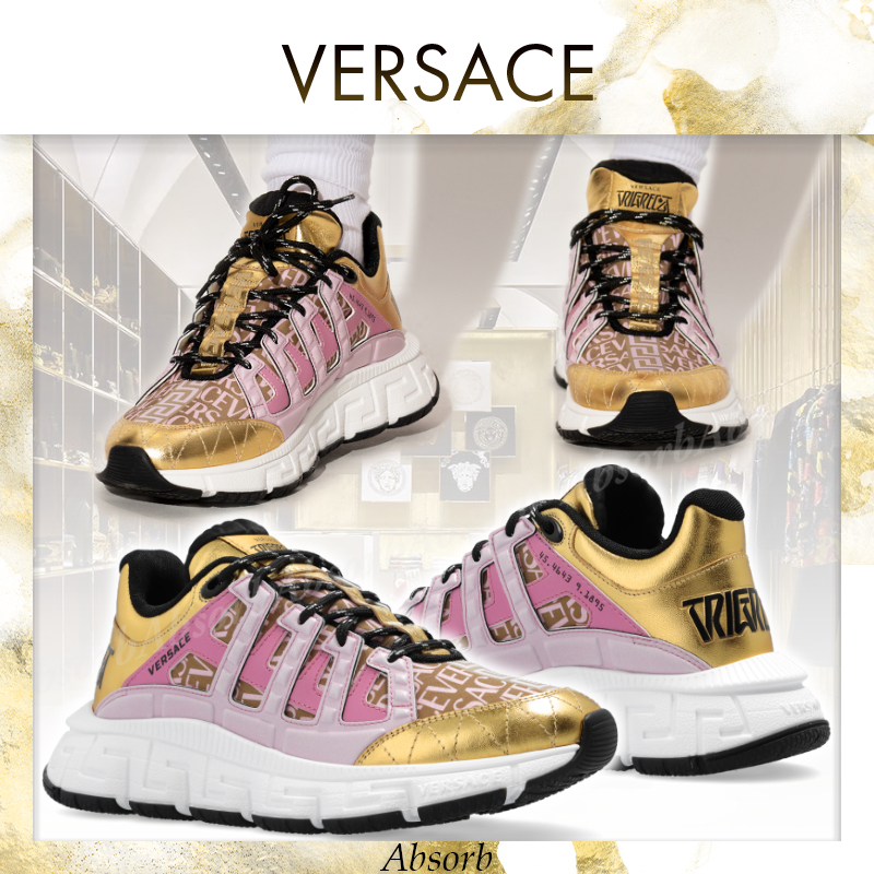 【23AW NEW】VERSACE_women / TRIGRECA レザー スニーカー