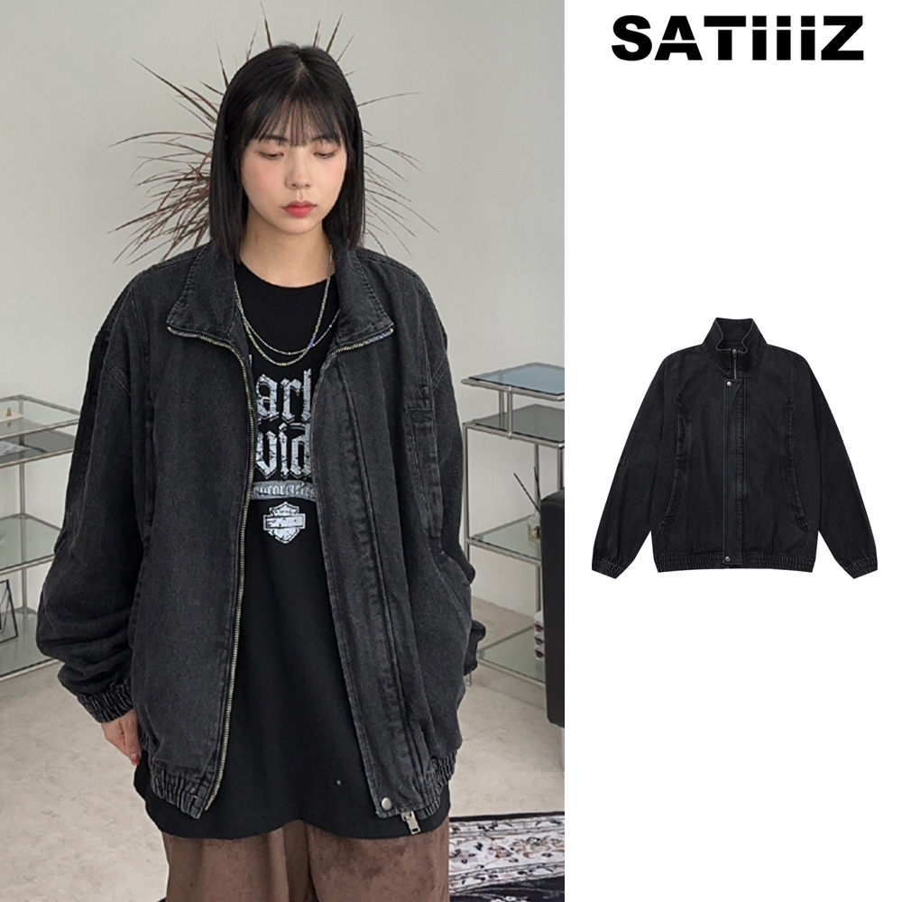 【SATIIIZ】Beaton Washing Denim Blouson