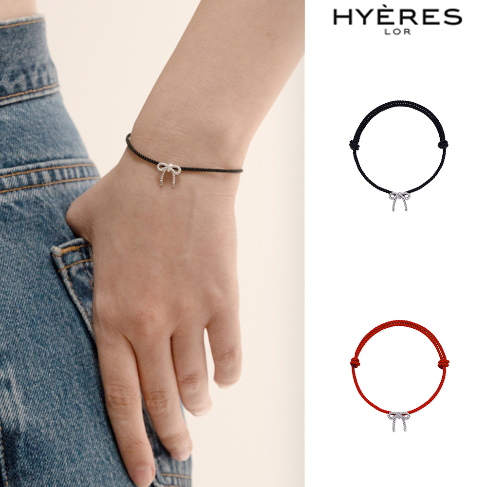 【HYERES LOR】23FW★ H Ribbon Twist Silver Strap Bracelet