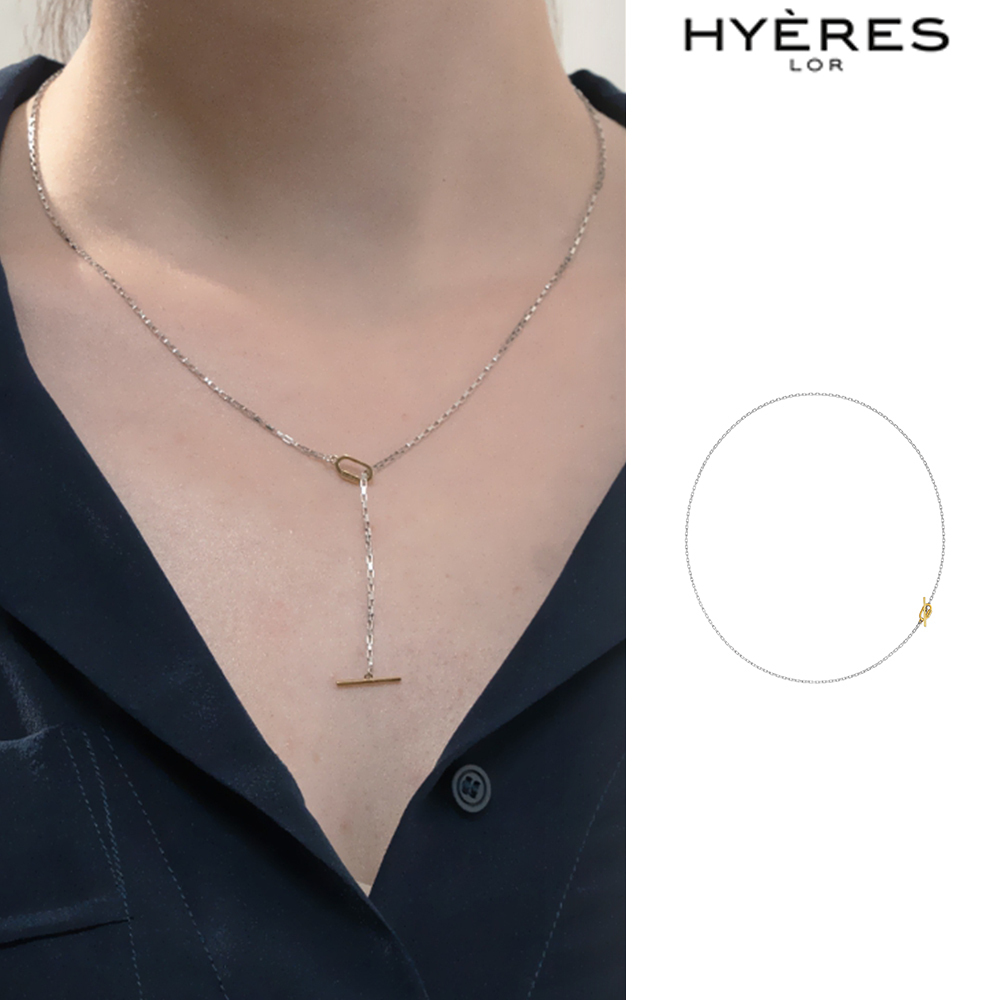 【HYERES LOR】23FW★ Noailles Silver (C) Toggle Bar Necklace
