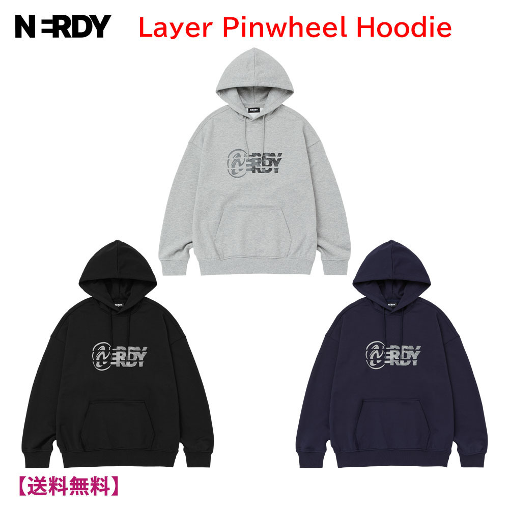 ★23AW★ノルディ★Layer Pinwheel Hoodie★レイヤーフーディ★