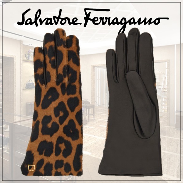 [Salvatore Ferragamo] ポニースキンのロンググローブ