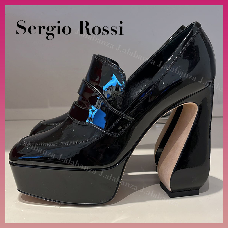 セルジオロッシ☆SI ROSSI エナメルローファー