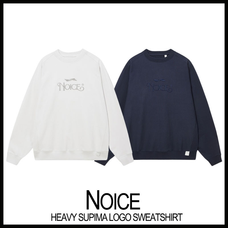 人気【NOICE】HEAVY SUPIMA LOGO SWEATSHIRT