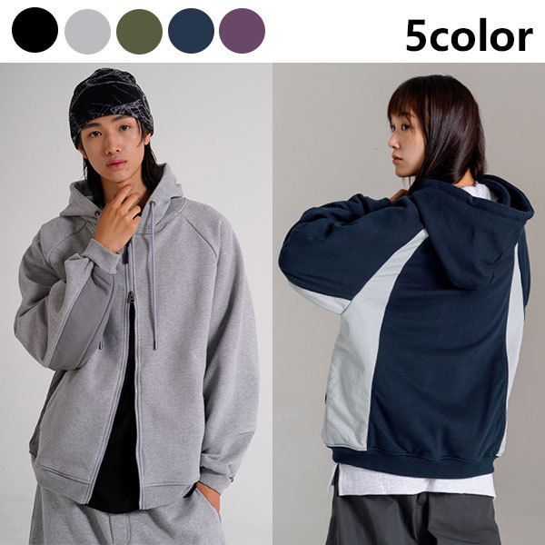 パーカー・フーディ JEMUT BLEND CURVE OVERFIT HEAVY HOOD ZIP-UP NA1162