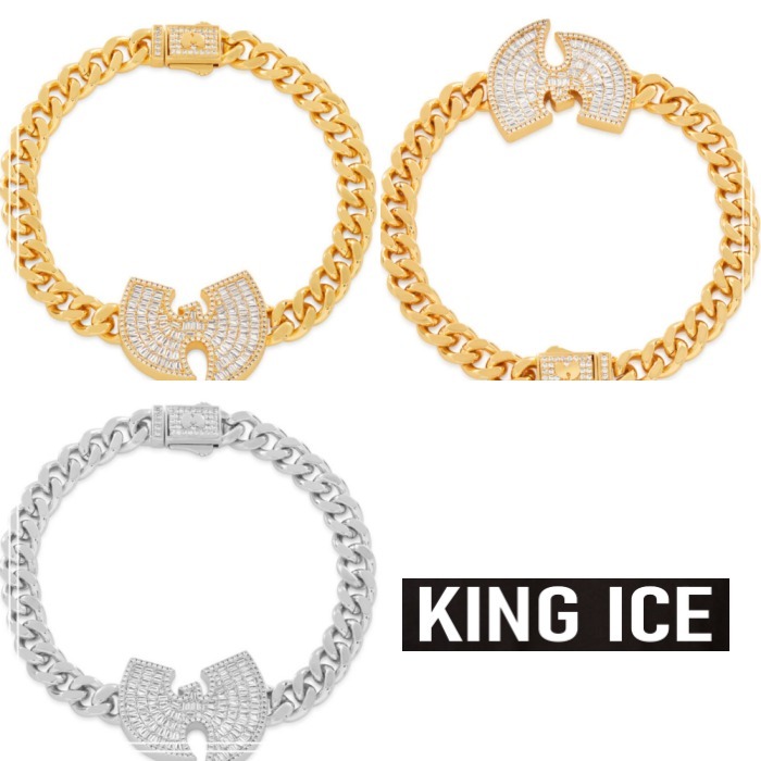 【King Ice】WU-TANG 8mm ロゴ ブレスレット 2色