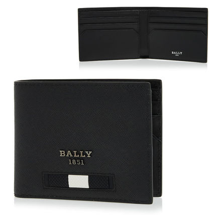 BALLY Folding Wallets Calfskin Street Style Folding Wallet Folding Wallets