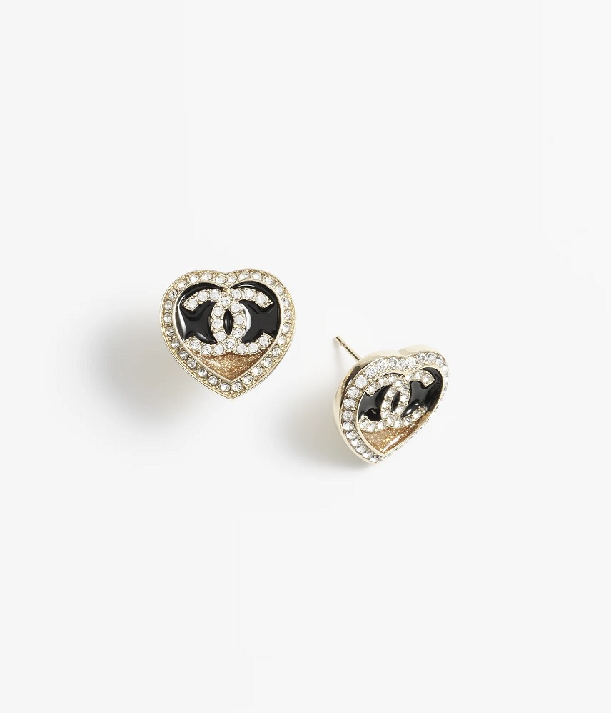 ☆輝くハート型がカワイイ♪【CHANEL】ハート ピアス☆ (CHANEL