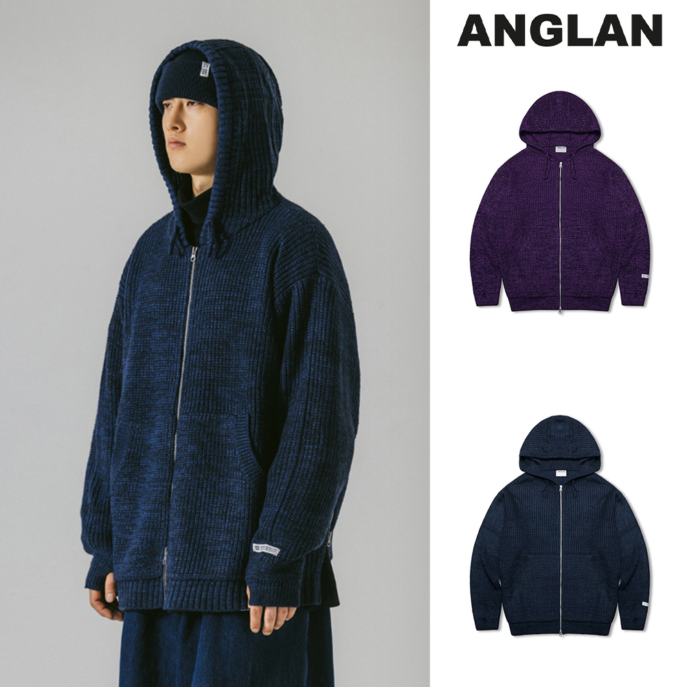 【ANGLAN】23FW★ [AG] Flow Knit Hoodie Zip up