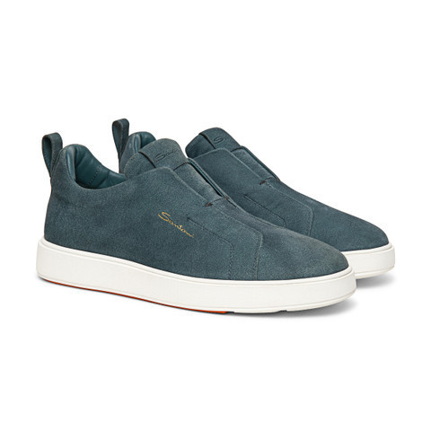 希少【Santoni】スエード スリッポンスニーカー (SANTONI