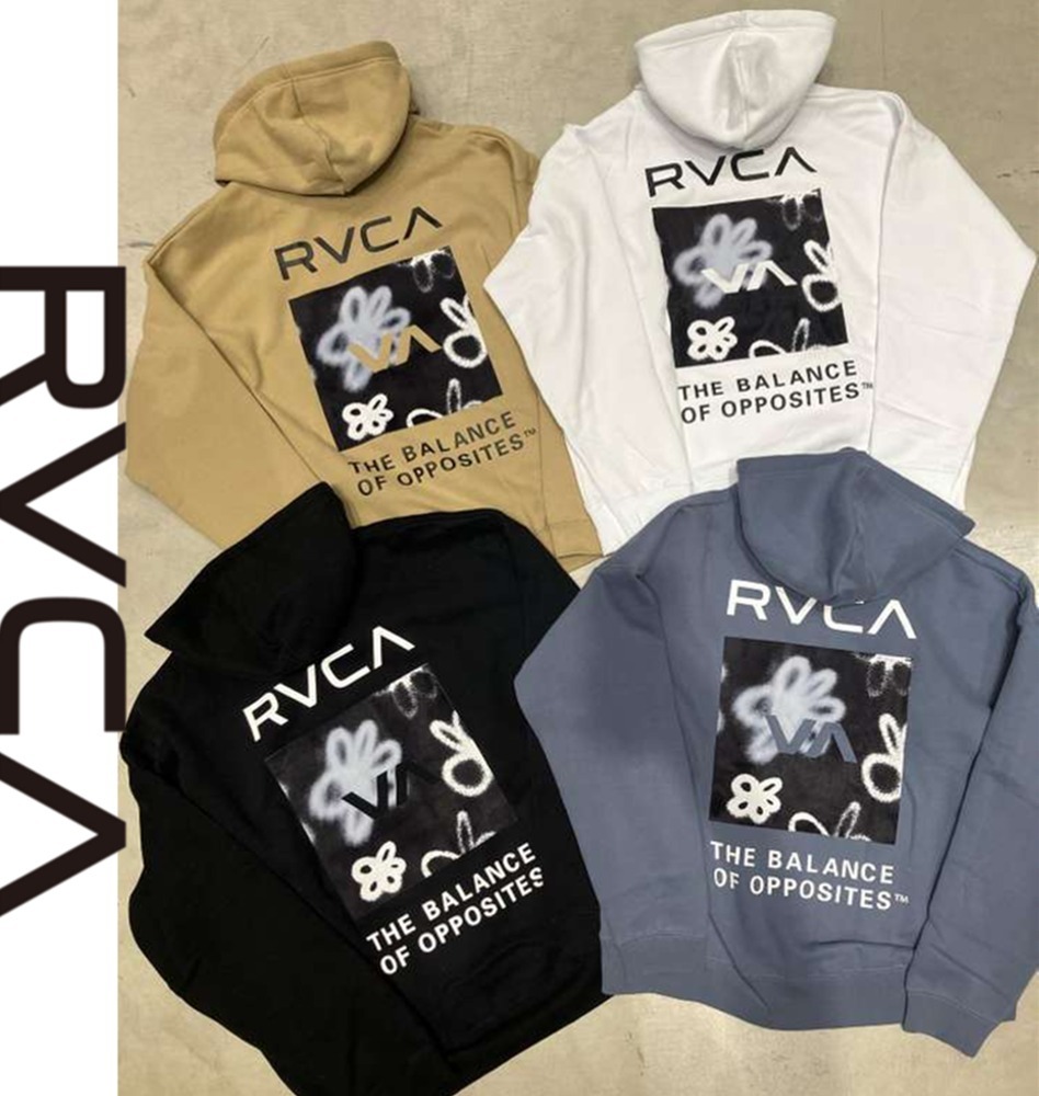 【RVCA】フローラル バックプリント フーディ パーカー★男女OK!
