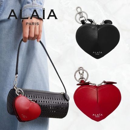 Azzedine Alaia Coin Cases Heart Calfskin Coin Cases