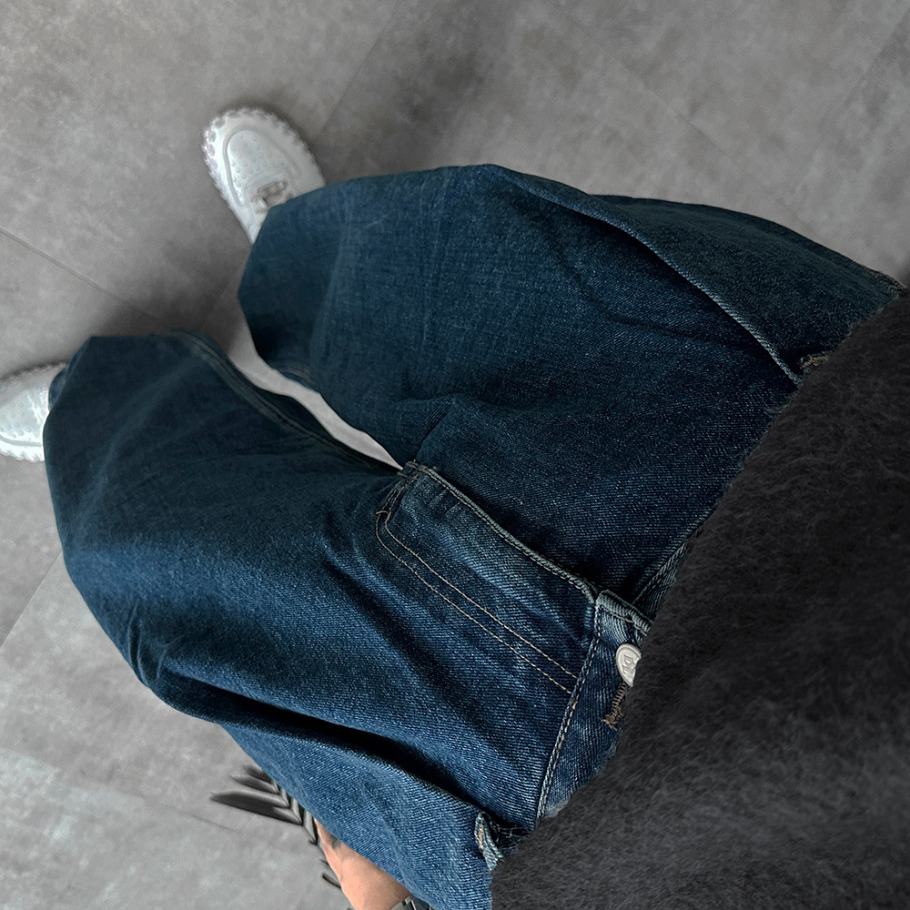 De Lap Signature One Tuck Wide Denim Pants (037) (ASCLO