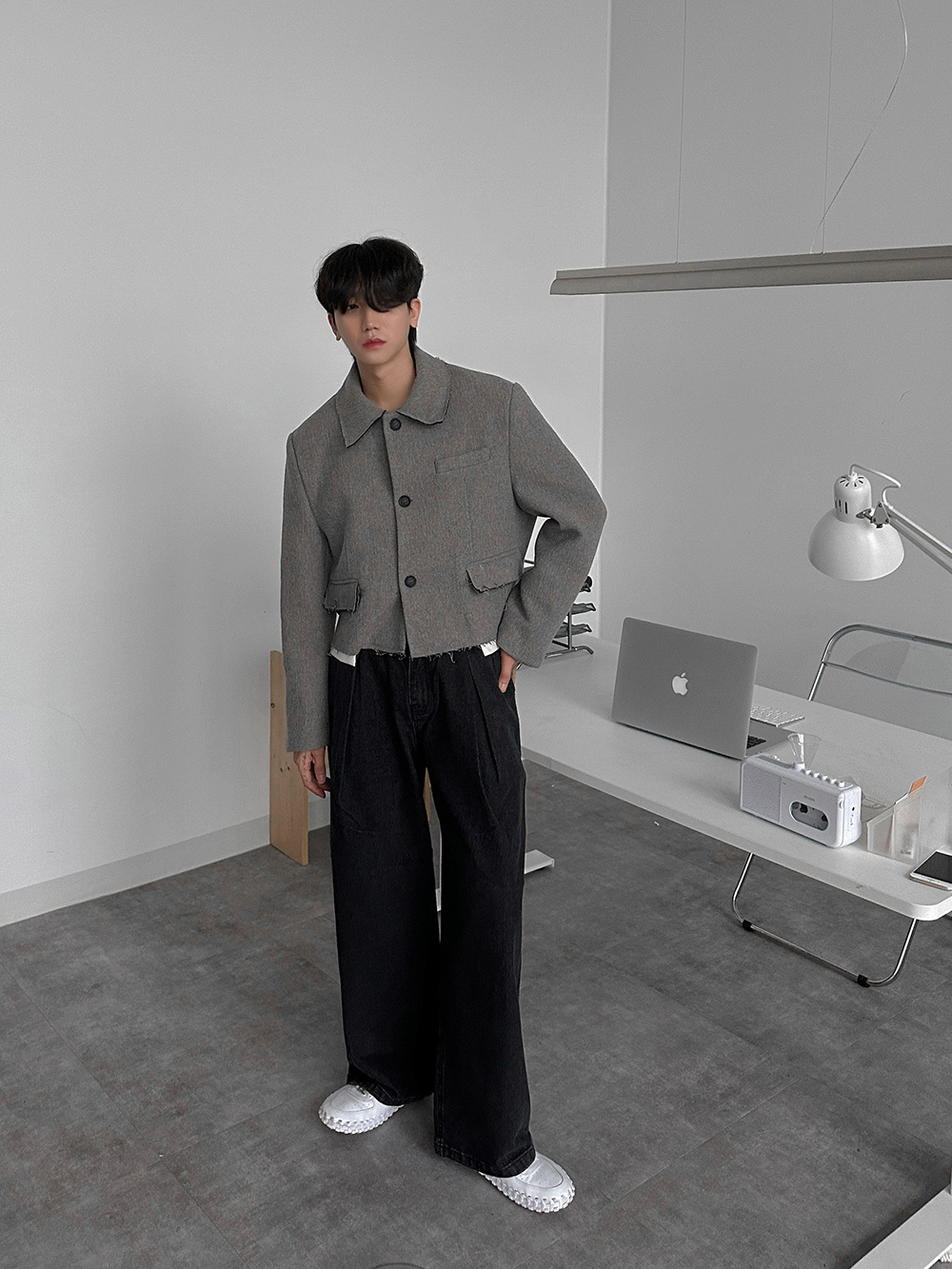 デニム・ジーパン De Lap Signature One Tuck Wide Denim Pants (037) De Lap Signature One Tuck Wide Denim Pants (037) (ASCLO