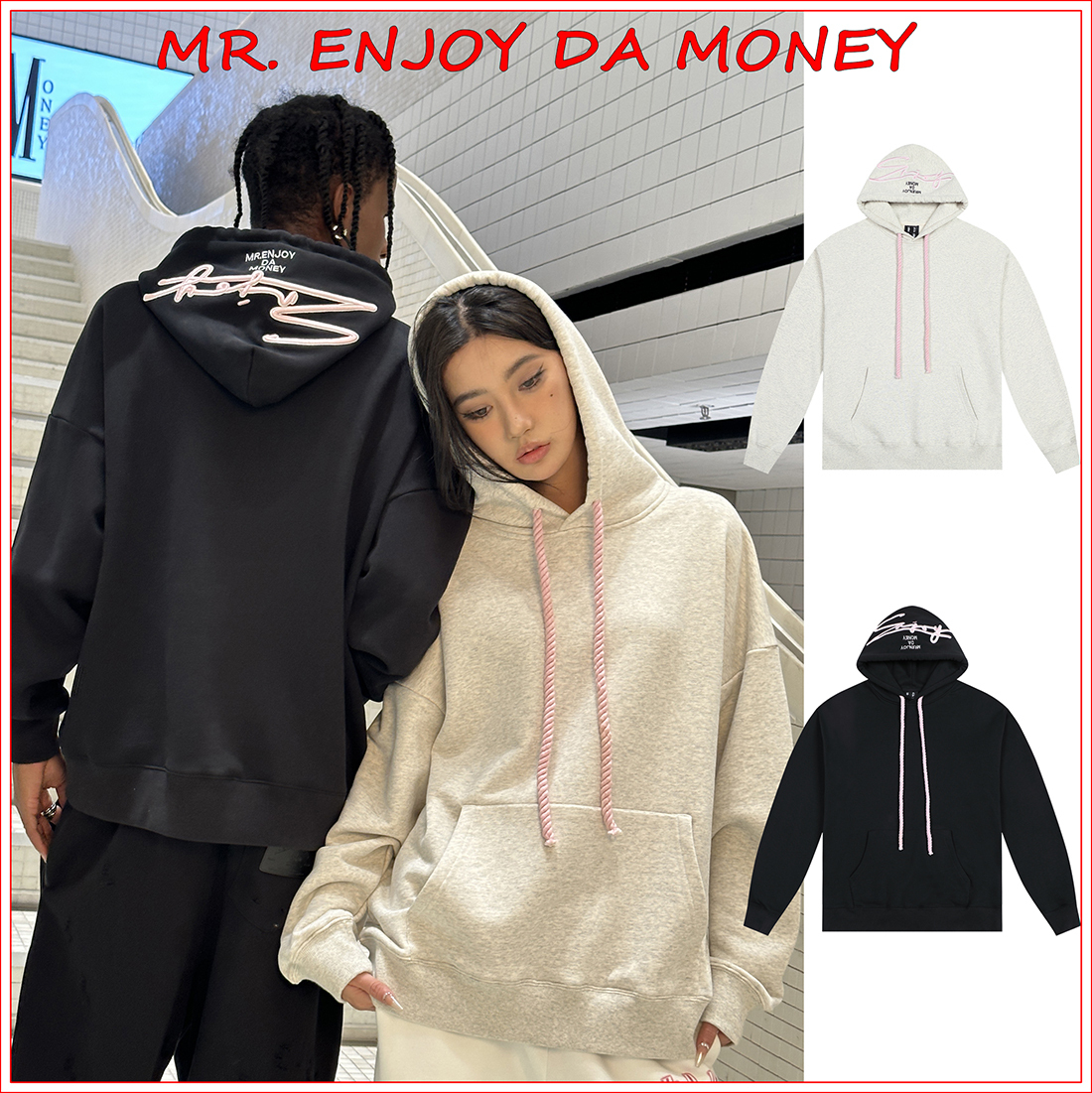 MR. ENJOY DA MONEY パーカー オーバーサイズ シンプル 男女兼用