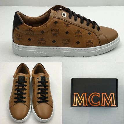 MCM Low-Top Casual Style Unisex Street Style Leather Party Style Logo