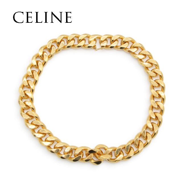 国内発送【CELINE】マイヨン ネックレス ゴールドチェーン