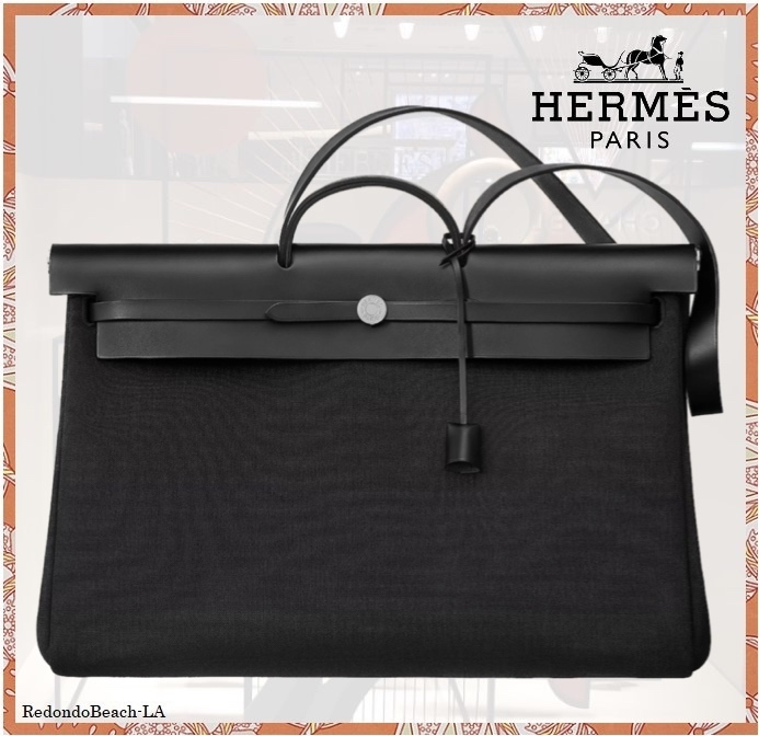 【ビジネス旅行に最適】HERMES★Herbag Zip ハンドバッグ