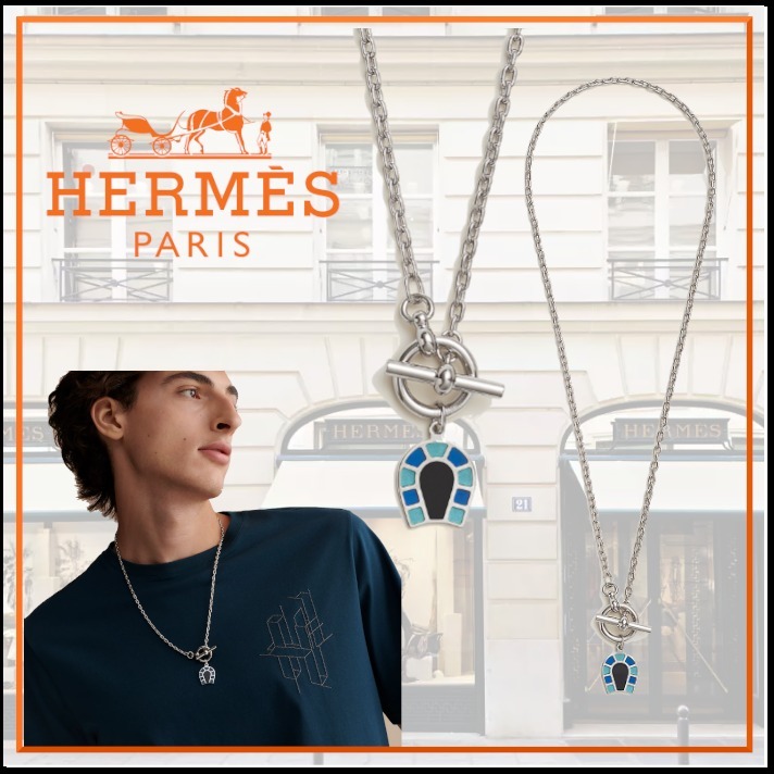 馬蹄モチーフHermesヘリオス フェル ア シュヴァル ネックレス