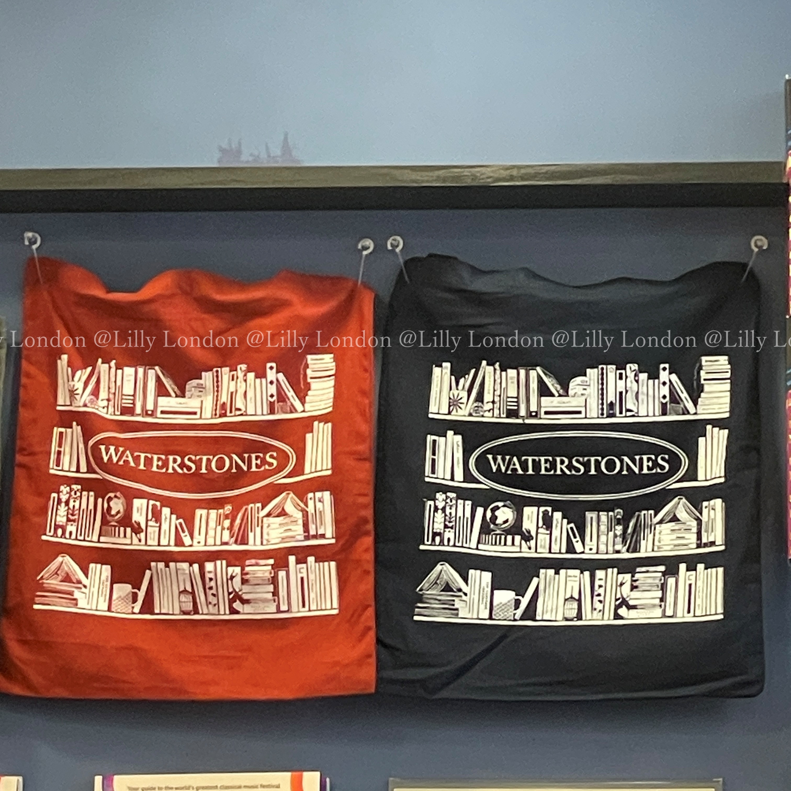 ロンドン発☆ 英国書店 Waterstones トートバッグ マチなし