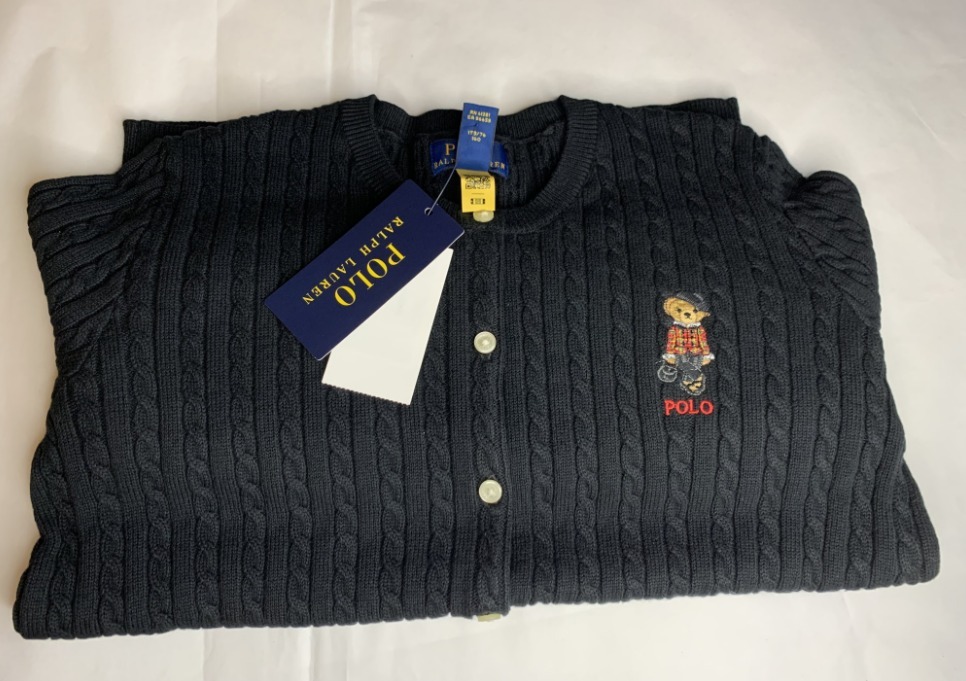 ラルフローレン ポロベア コットンカーディガン Polo ベア ミニケーブル コットン カーディガン | POLO