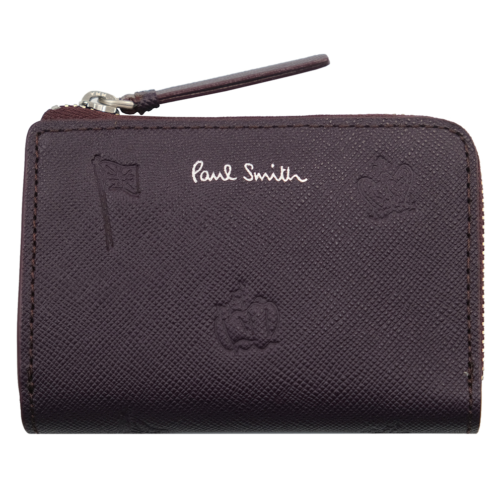 Paul Smith 小銭入れ L字ファスナー 本革 パープル C00334