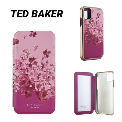 ◆TED BAKER◆ iPhone13Pro スマホ・携帯ケース 送料込 iphoneケース 手帳型 ミラー付き 鏡【テッドベイカー TED BAKER