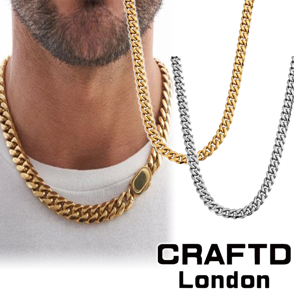 CRAFTD London ネックレス Cuban 12mm メンズ 18Kゴールド