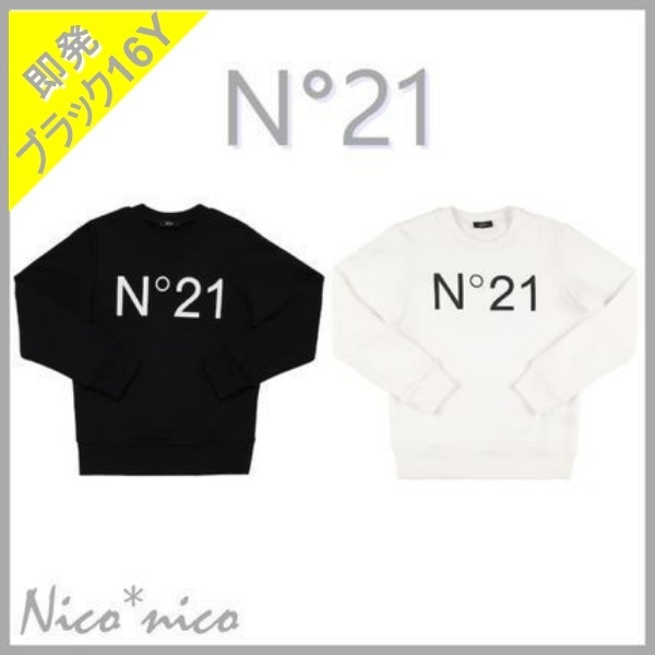 【N°21】キッズ ロゴ クルーネック スウェットシャツ *送/関込*