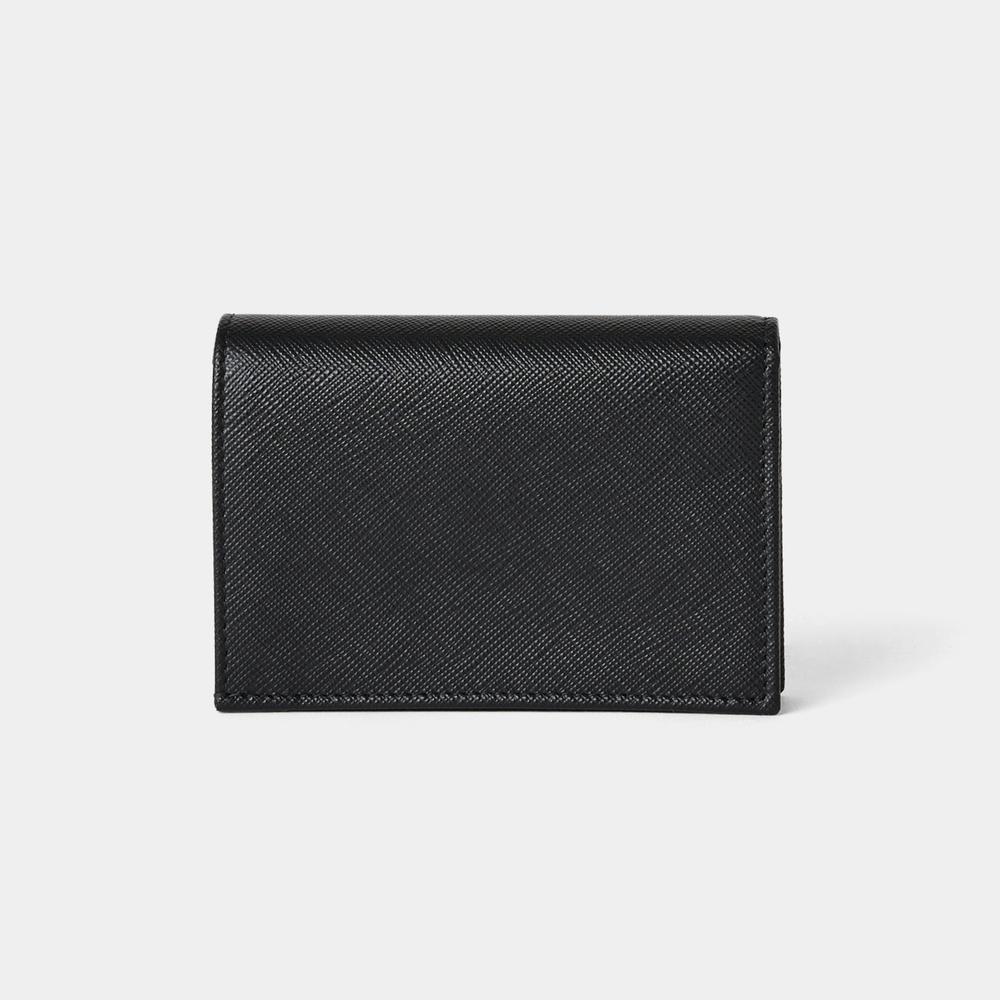 PRADA】サフィアーノレザー スモール2つ折り ウォレット/black