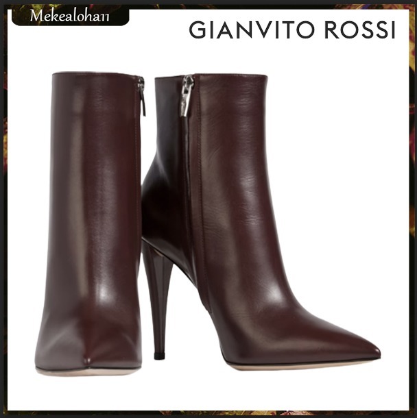 お店で人気の商品 Gianvito Rossi☆スカーレットレザーアンクルブーツ